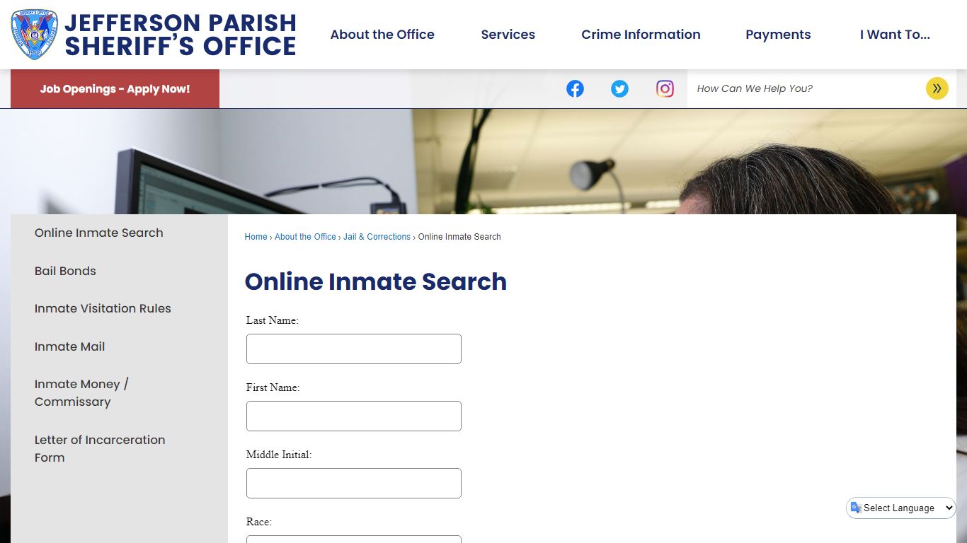 Online Inmate Search | Jefferson Parish Sheriff, LA ...